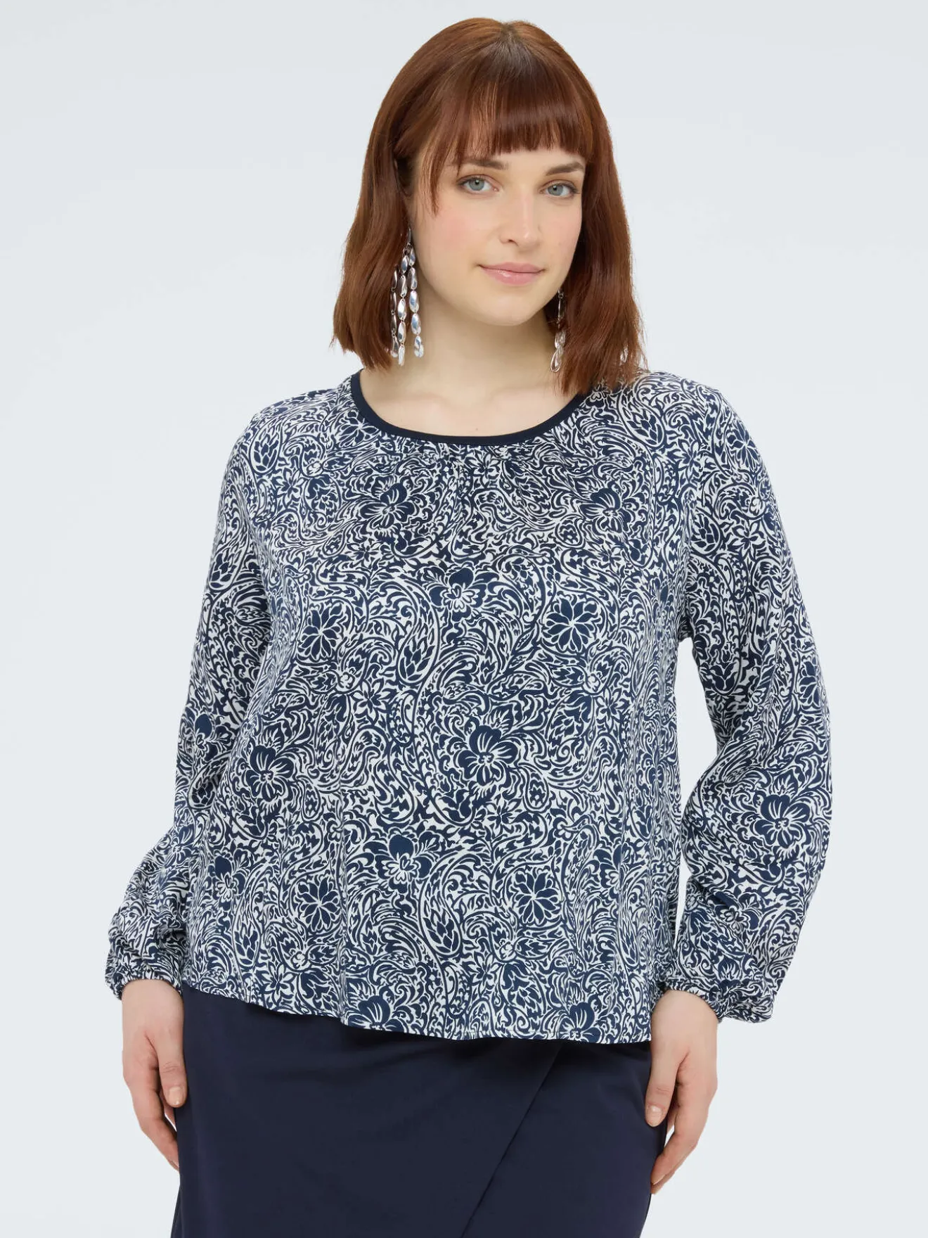 Blusa con stampa floreale