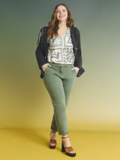 Blusa in raso con stampa paisley