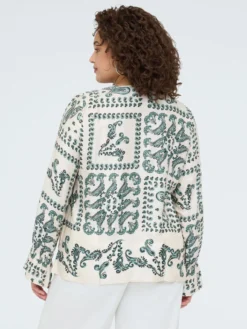 Blusa in raso con stampa paisley