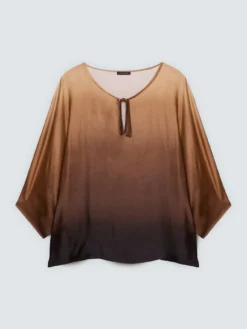 Blusa in raso effetto dégradé