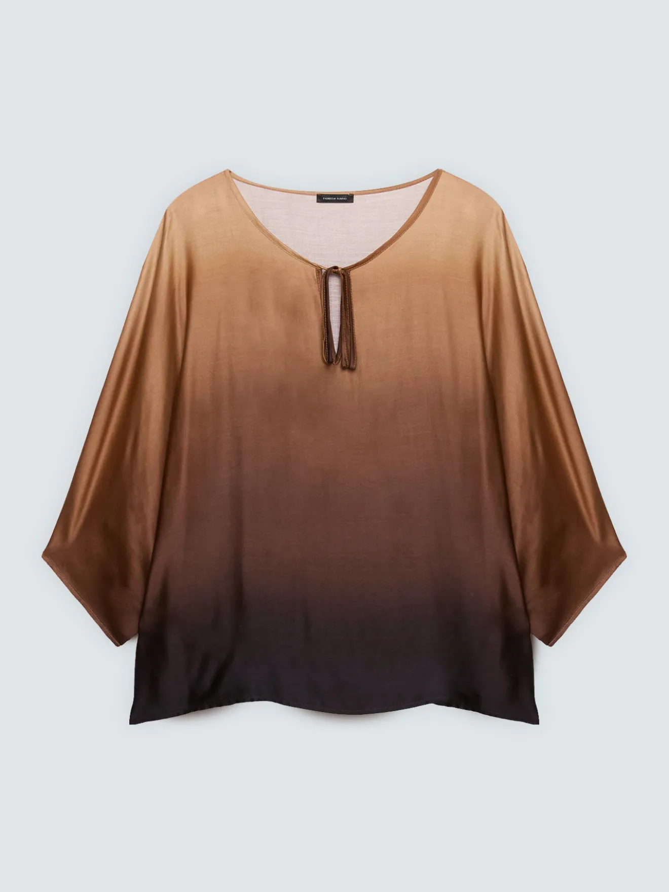 Blusa in raso effetto dégradé