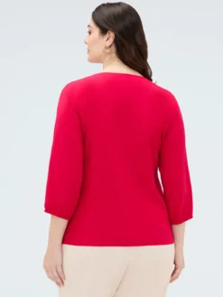 Blusa in viscosa con nodo al fondo