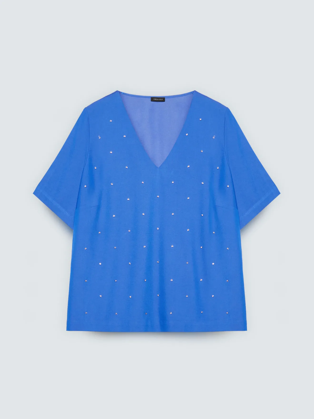 Blusa in viscosa con punti luce