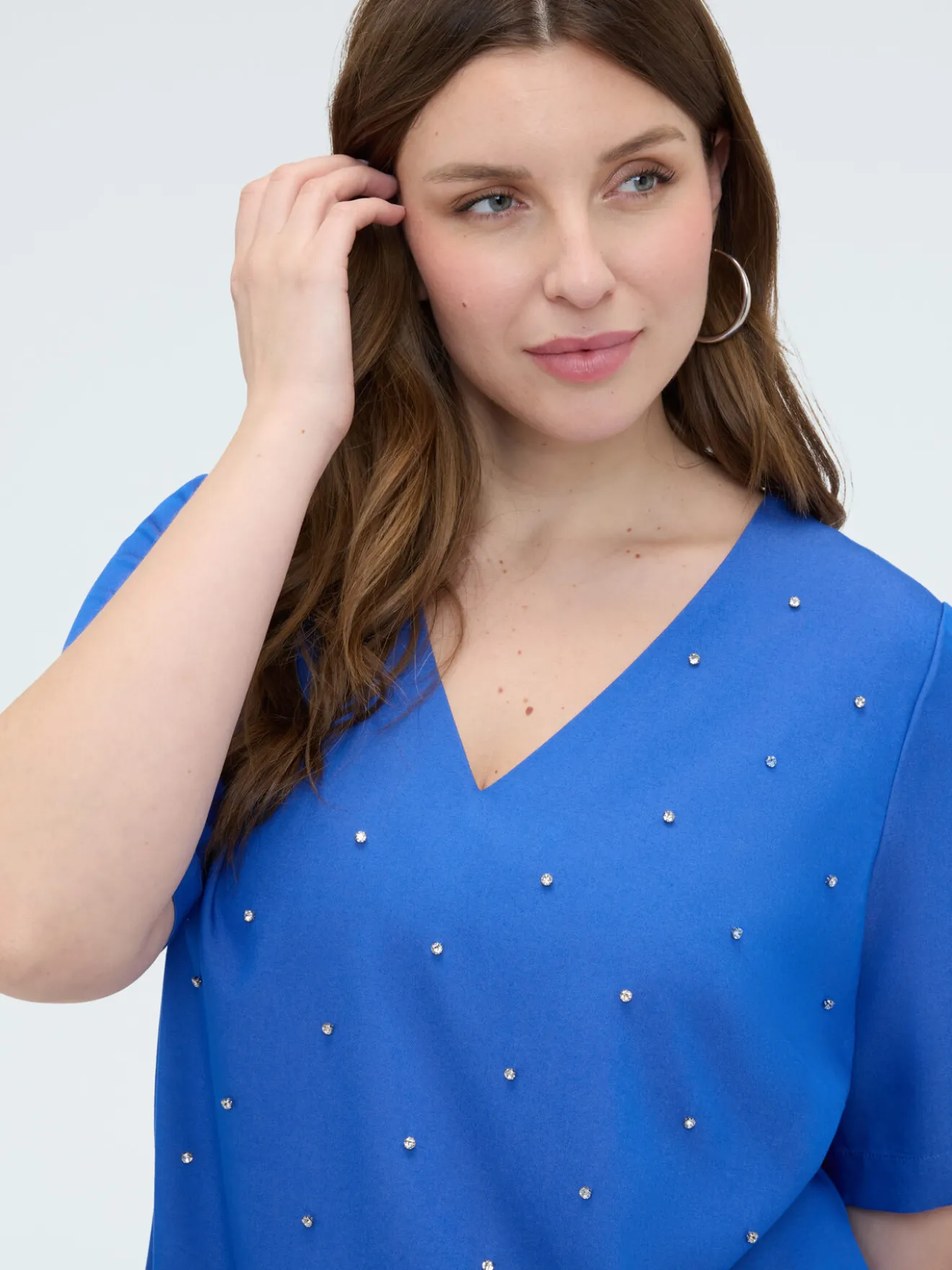Blusa in viscosa con punti luce