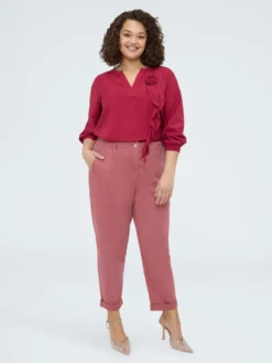 Blusa in viscosa con rosellina