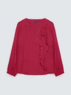 Blusa in viscosa con rosellina