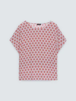 Blusa kimono con stampa geometrica