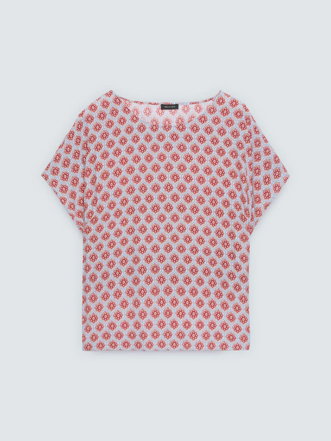 Blusa kimono con stampa geometrica