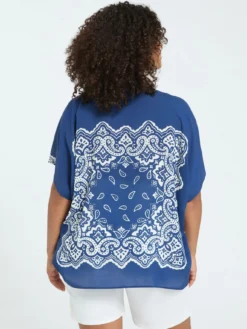 Blusa stampa bandana in viscosa