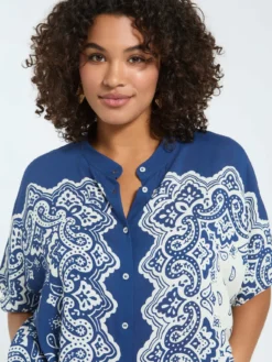 Blusa stampa bandana in viscosa