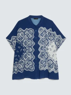 Blusa stampa bandana in viscosa