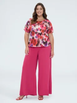 Blusa stampa floreale in viscosa