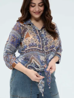 Blusa stampa foulard