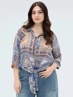 Blusa stampa foulard
