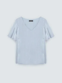 Blusa texture metallizzata con punti luce
