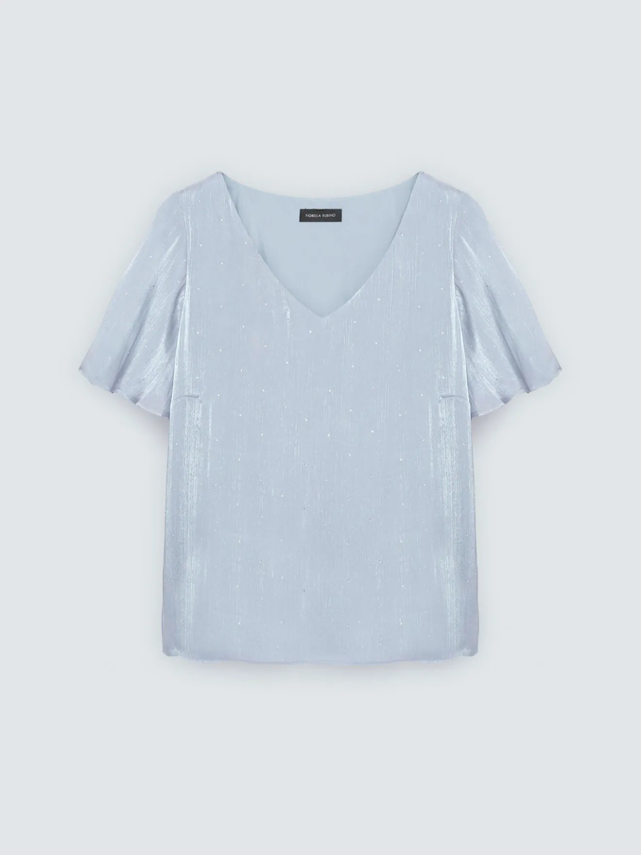 Blusa texture metallizzata con punti luce