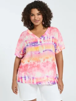 Blusa tie-dye in viscosa
