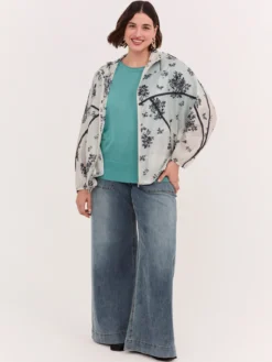 Bomber con stampa floreale