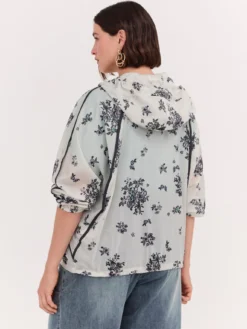 Bomber con stampa floreale