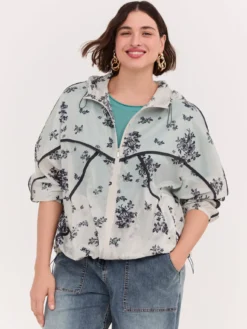 Bomber con stampa floreale
