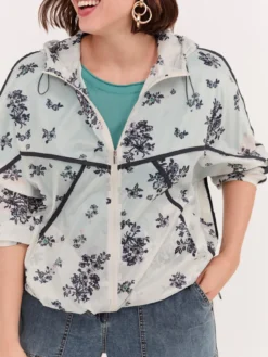 Bomber con stampa floreale