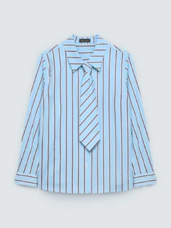Camicia a righe con cravattina