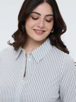 Camicia a righe in cotone