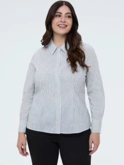 Camicia a righe in cotone