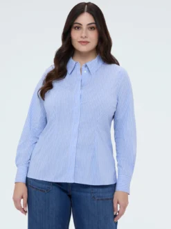 Camicia a righe in cotone