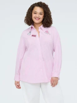 Camicia a righe in cotone