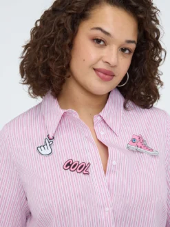 Camicia a righe in cotone