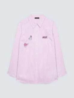 Camicia a righe in cotone