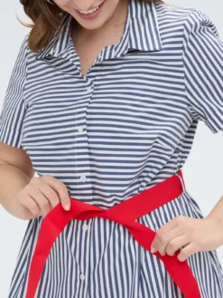 Camicia a righe in misto cotone