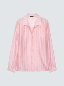 Camicia a righe in misto lyocell