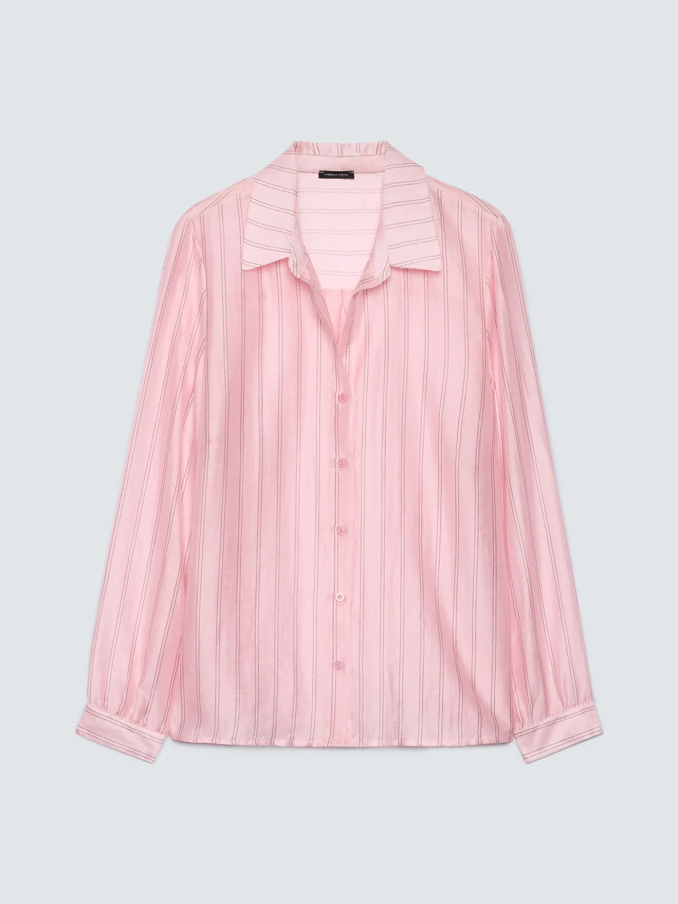 Camicia a righe in misto lyocell