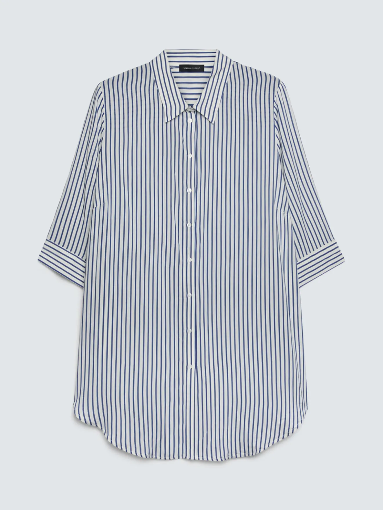 Camicia a righe in mussola di viscosa