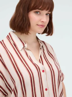 Camicia a righe in viscosa