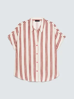 Camicia a righe in viscosa