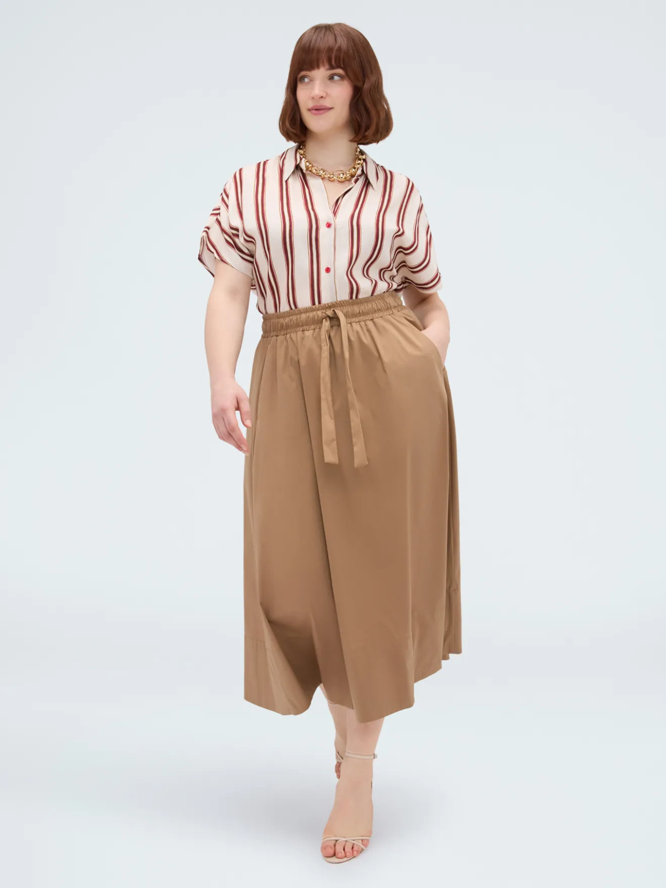 Camicia a righe in viscosa