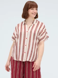 Camicia a righe in viscosa