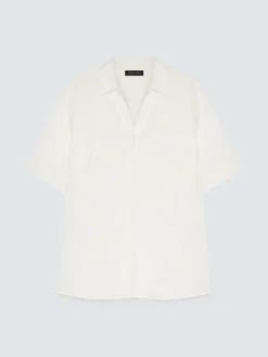 Camicia boxy in misto lino e viscosa