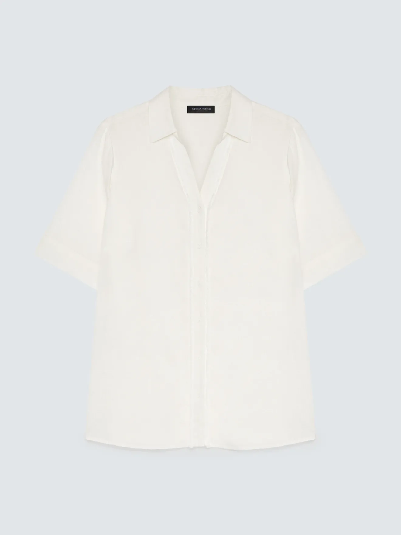 Camicia boxy in misto lino e viscosa