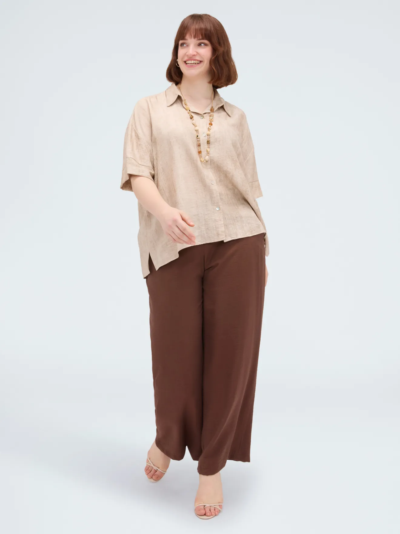 Camicia boxy in misto viscosa