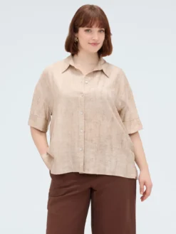 Camicia boxy in misto viscosa