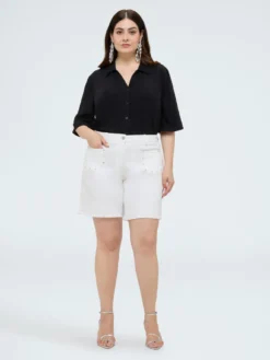 Camicia boxy in mussola di viscosa