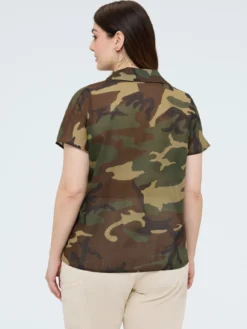 Camicia camouflage in cotone