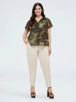 Camicia camouflage in cotone