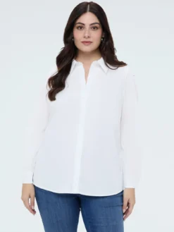 Camicia classica in popeline di cotone