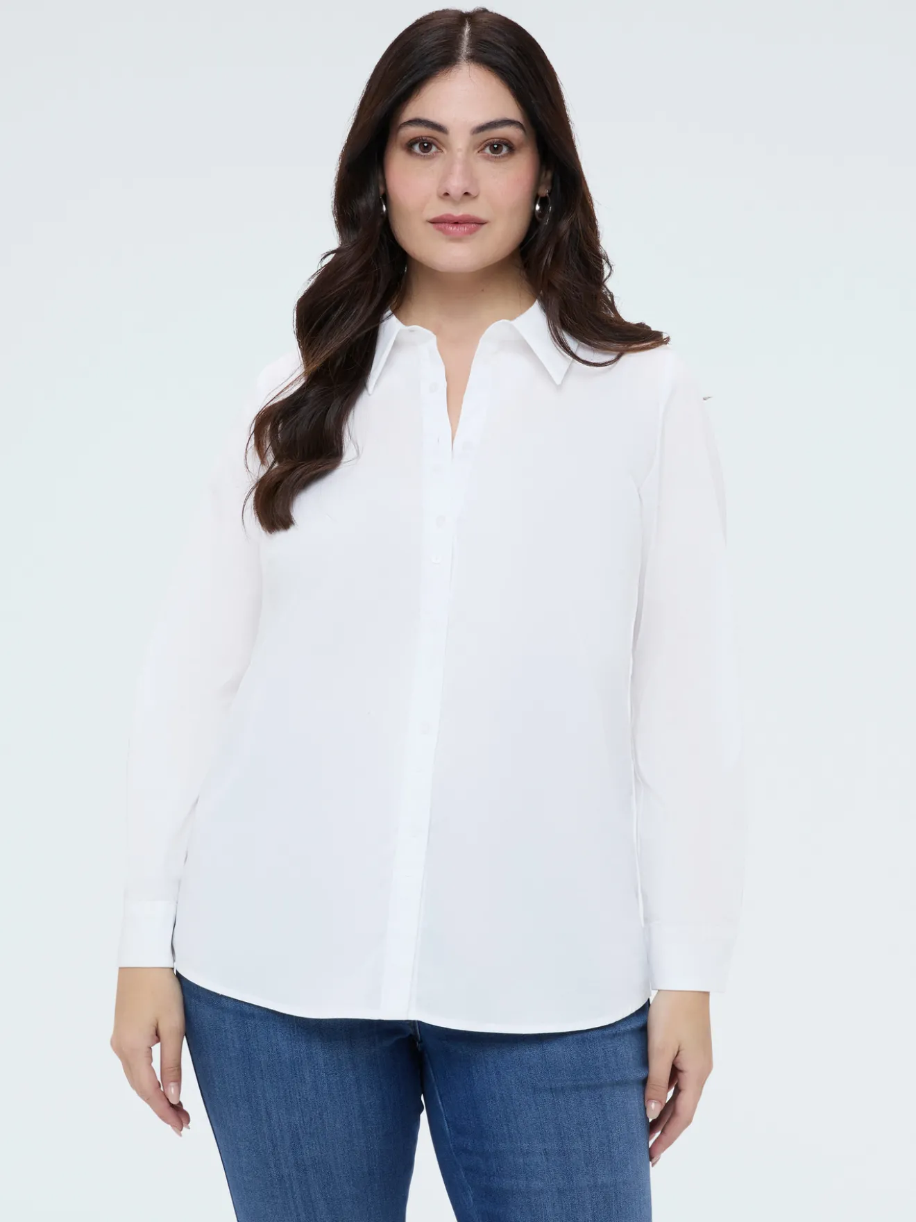 Camicia classica in popeline di cotone