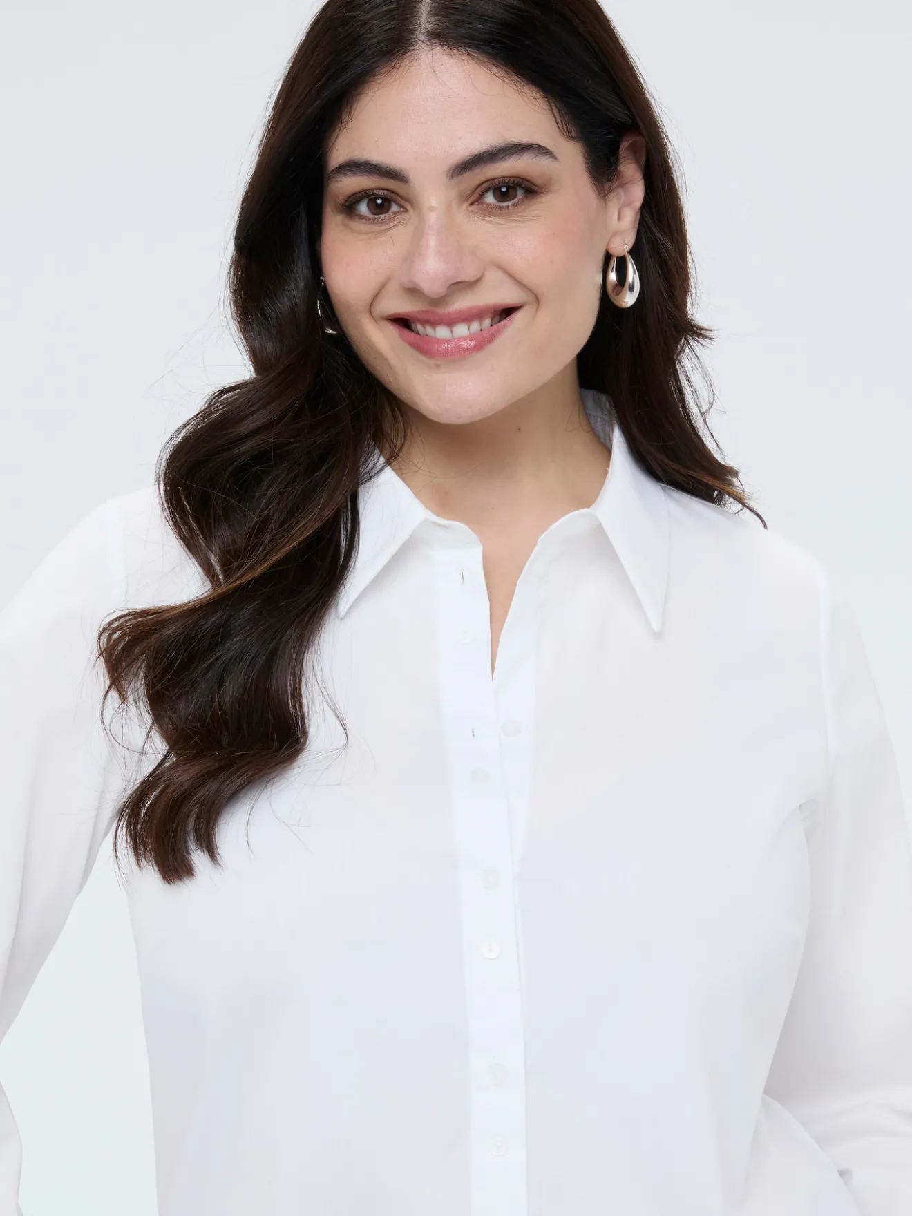 Camicia classica in popeline di cotone